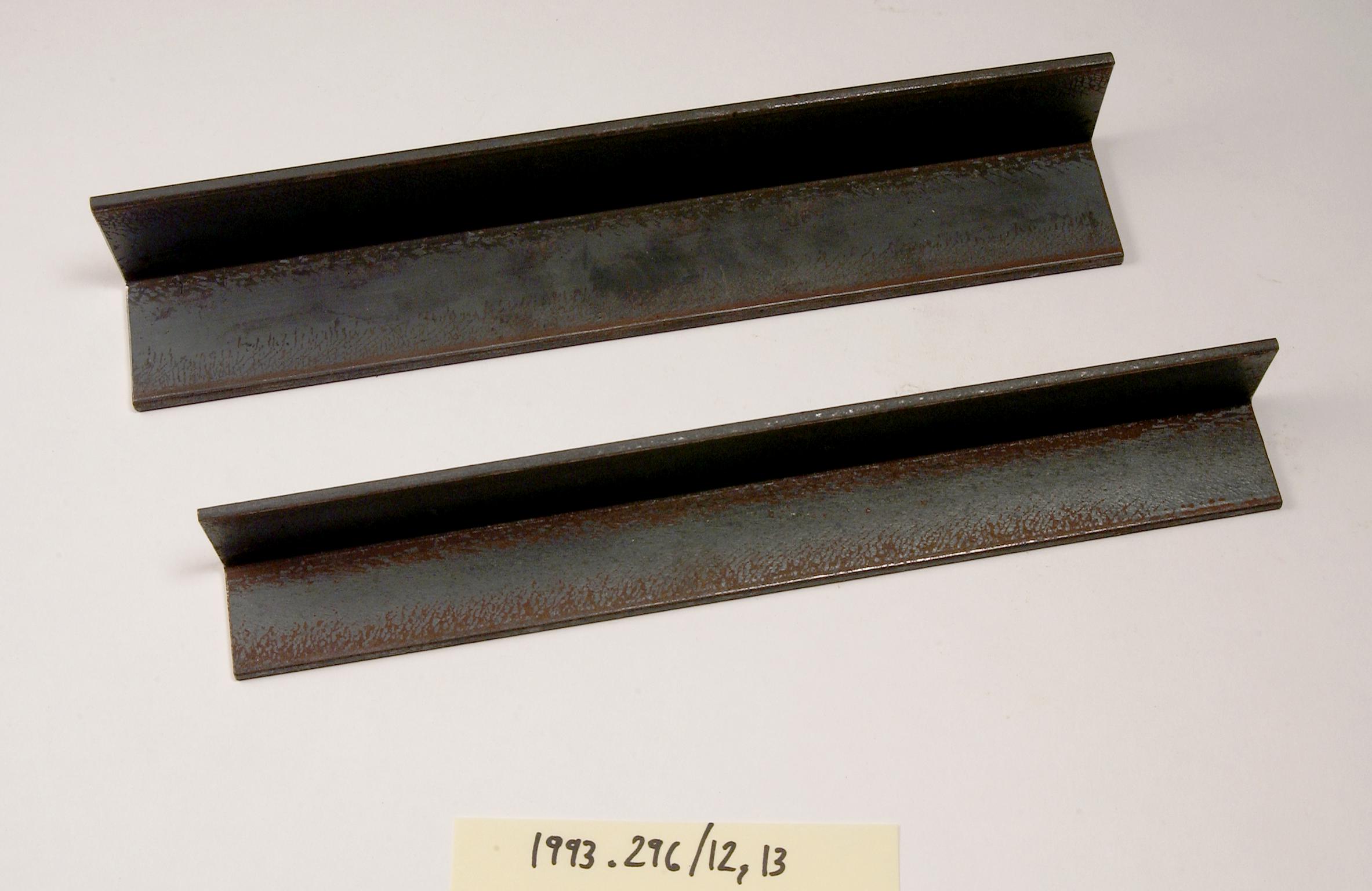 Samples of steel angle - 'L' cross section