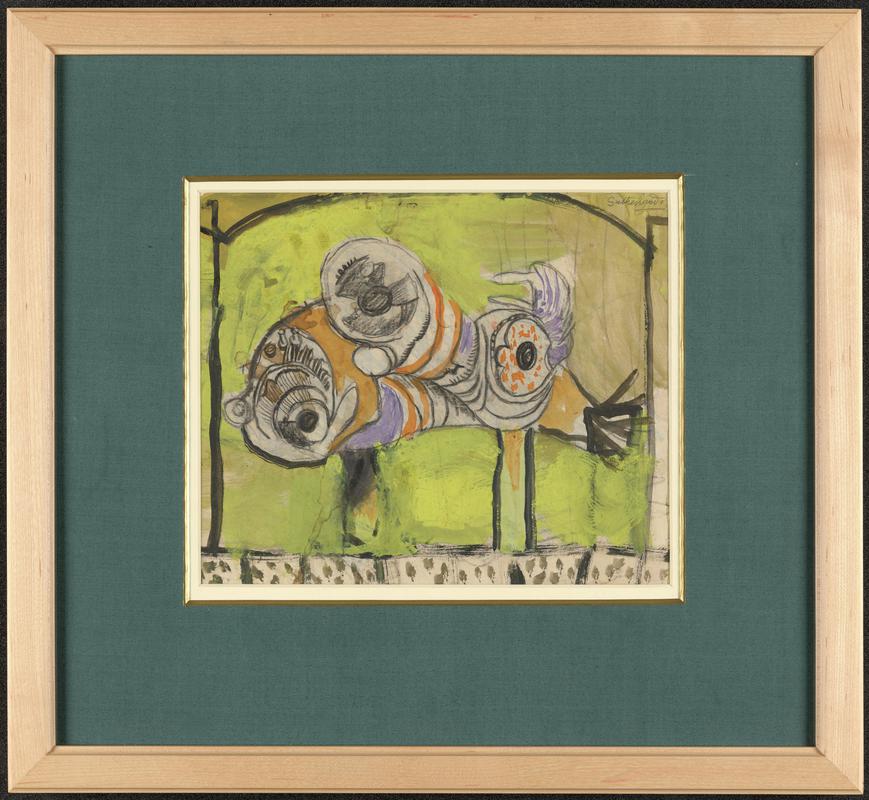 Root form against yellow ground