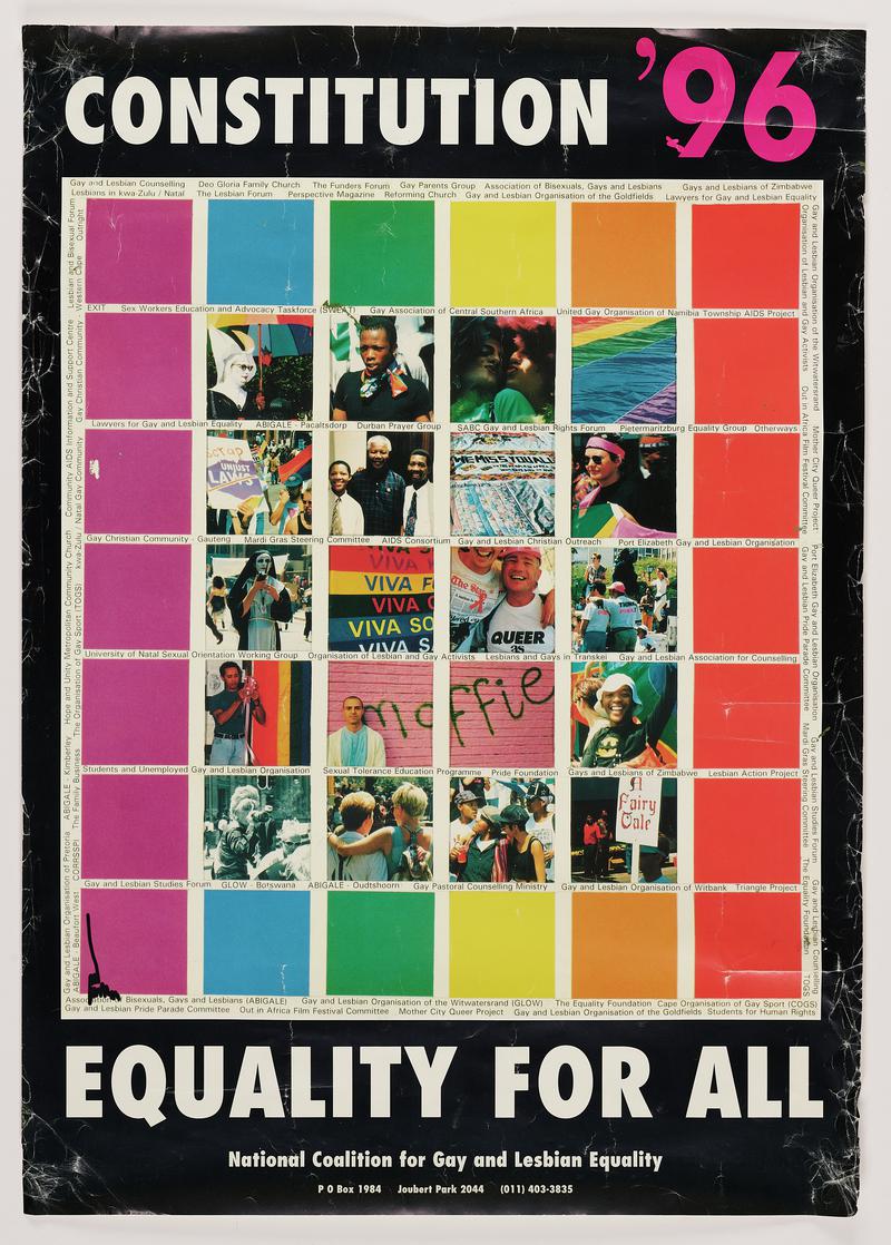 Poster 'Constitution Equality for All', 1996.
