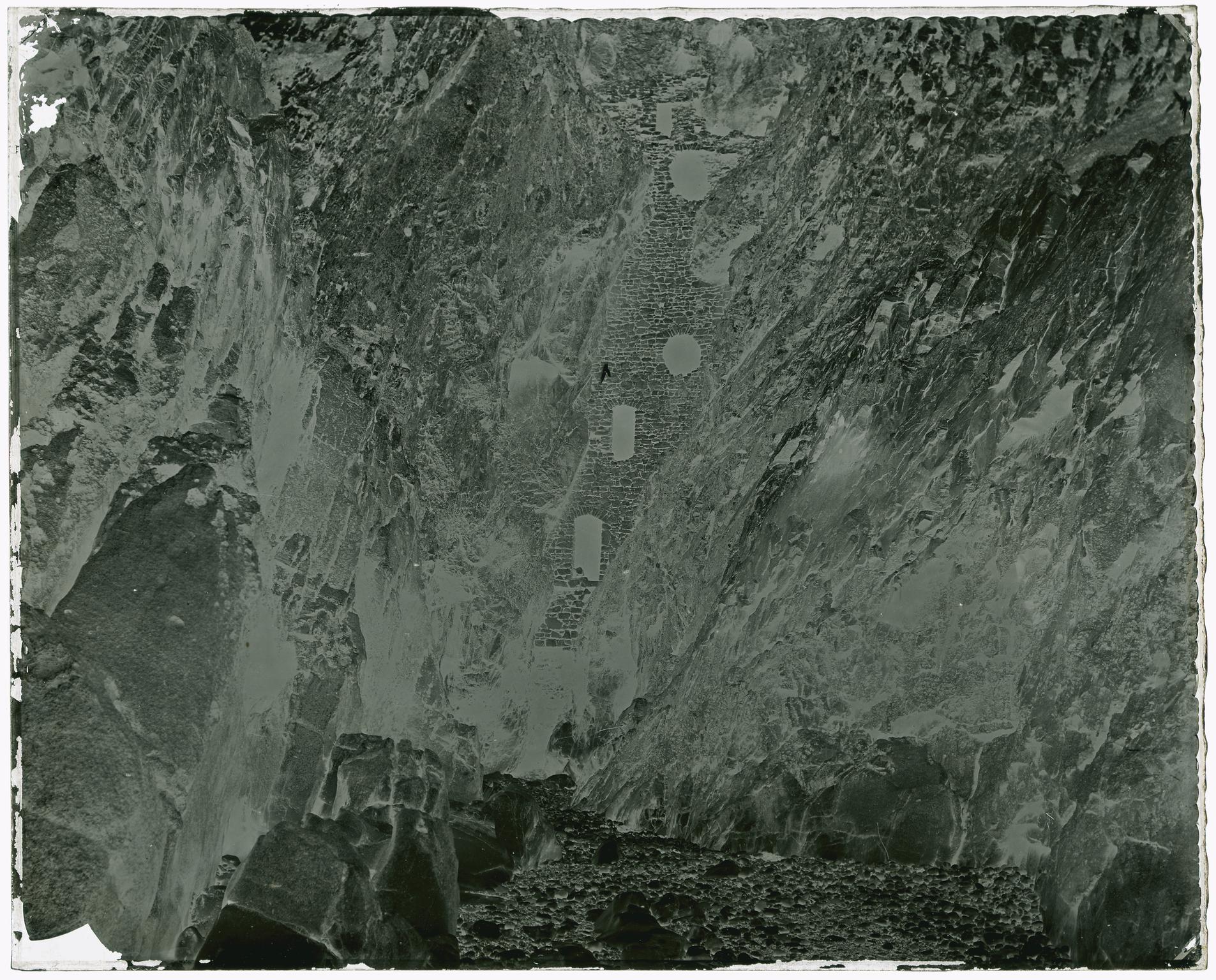 Culver Hole on Port Eynon Point (glass negative)