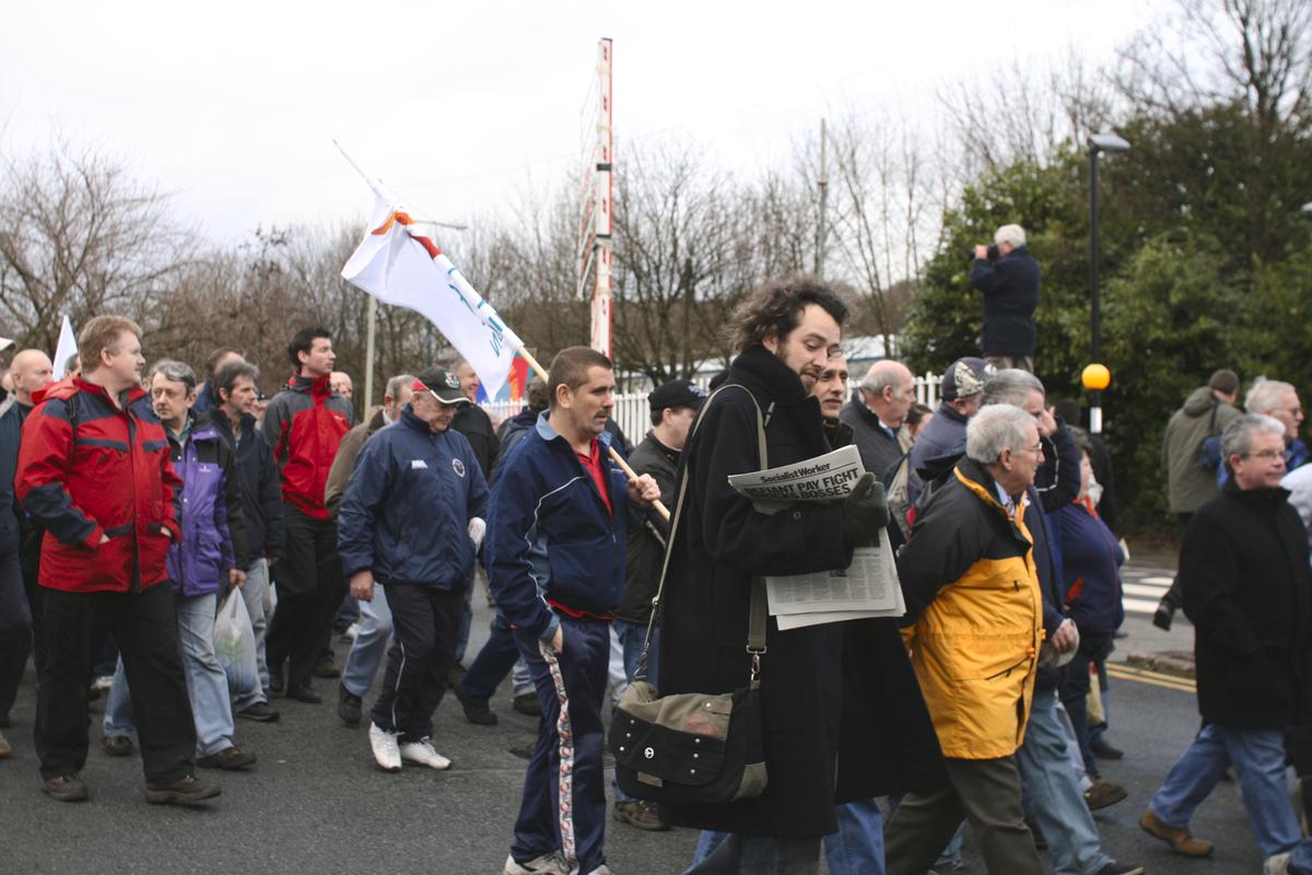 Hoover factory march, Merthyr Tydfil, photograph