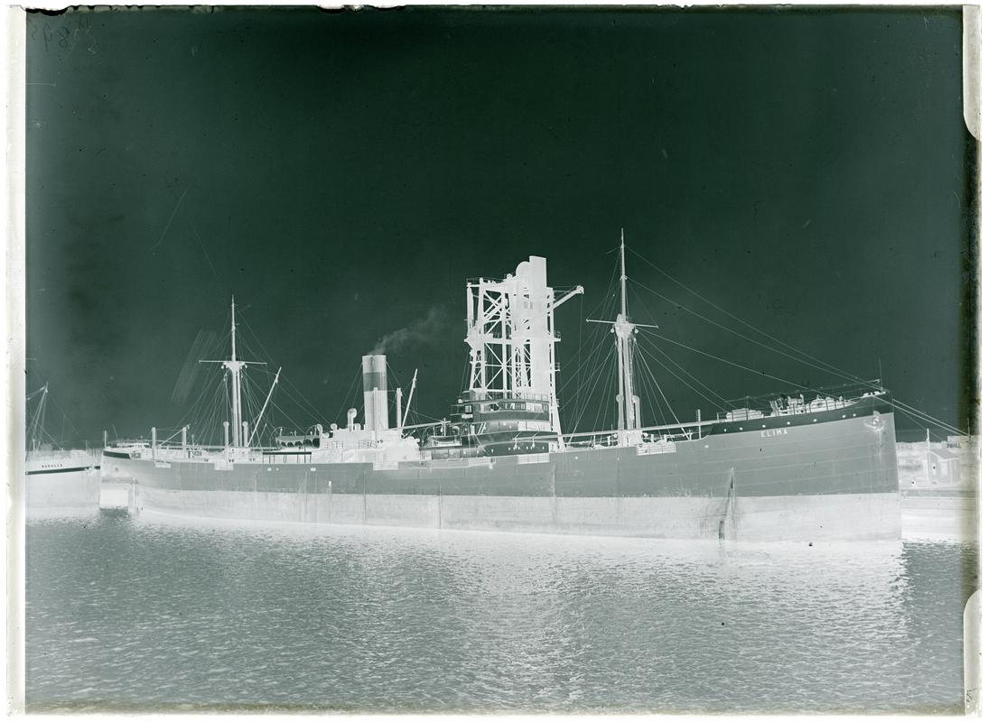 S.S. ELIMA, glass negative