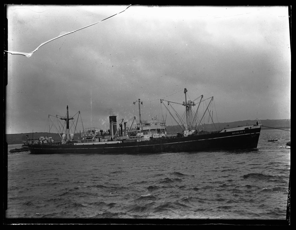 S.S. NICHOLAS K, glass negative