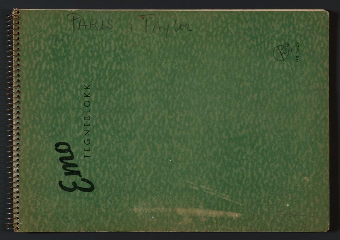 Sketchbook: flower; picnic by a lake; Paris; monkeys & lizard; seated man with cat; woodland