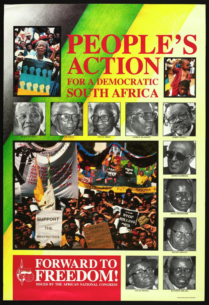 'Poster People''s Action for a Democratic South Africa.'