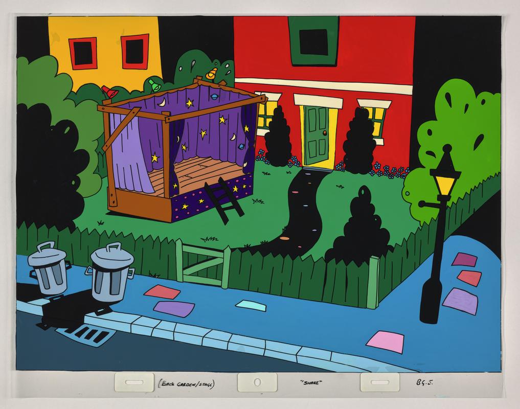 Funny Bones background animation production artwork from episode 'Shake, Rattle and Roll'.