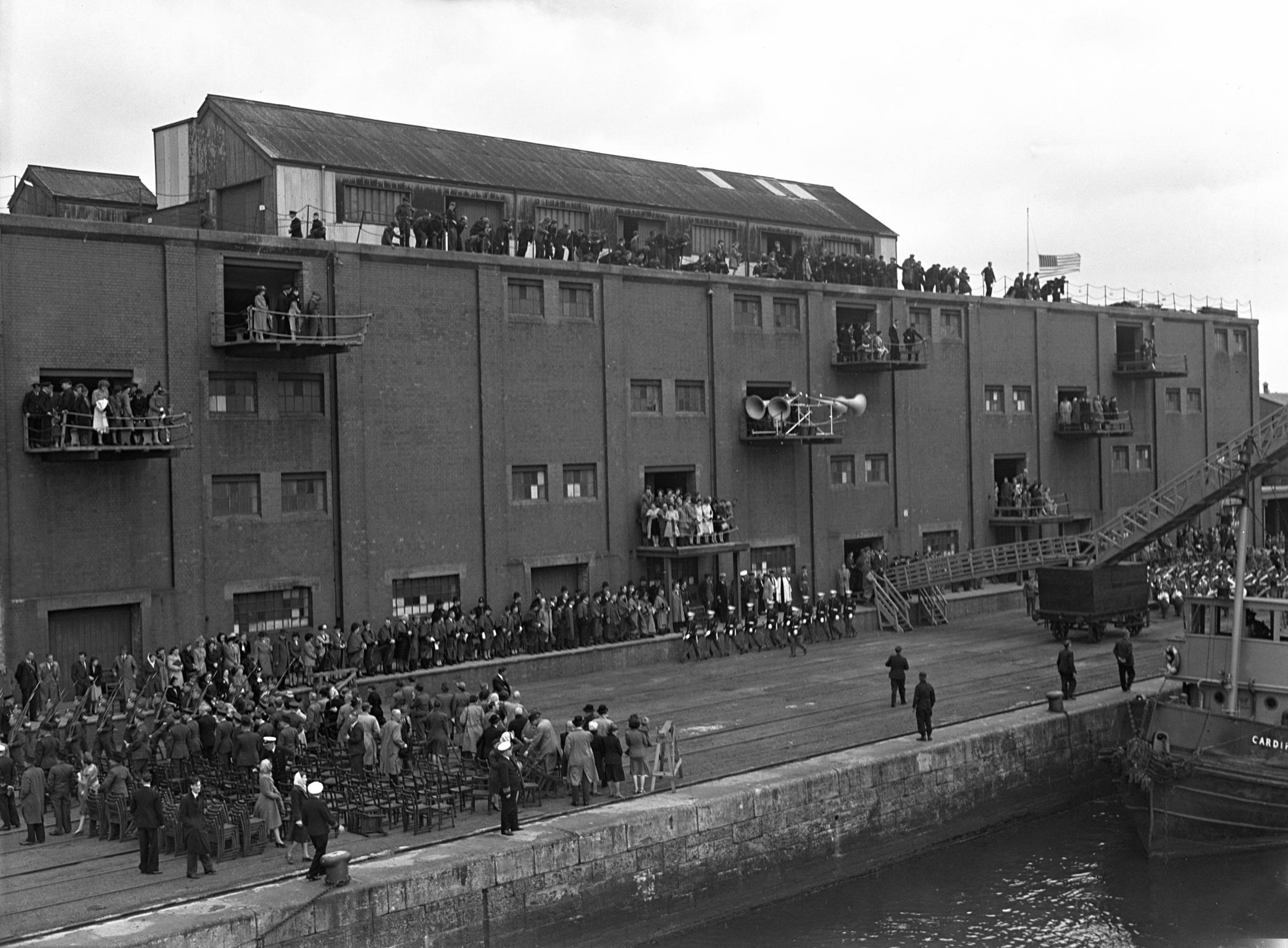 Queen Alexandra Dock, Cardiff, glass negative