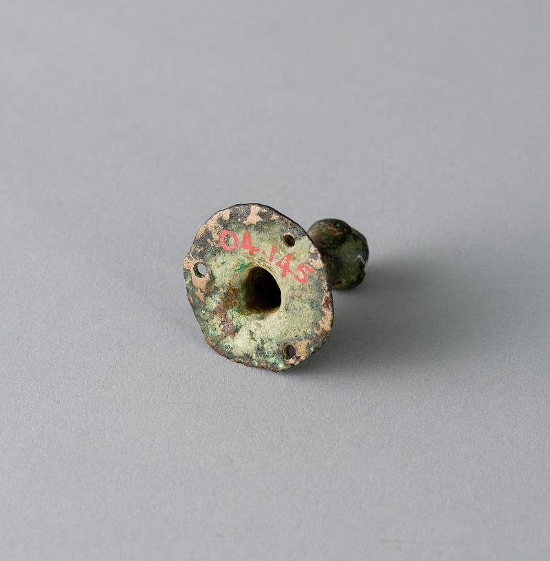 Iron Age / Roman copper alloy helmet crest knob