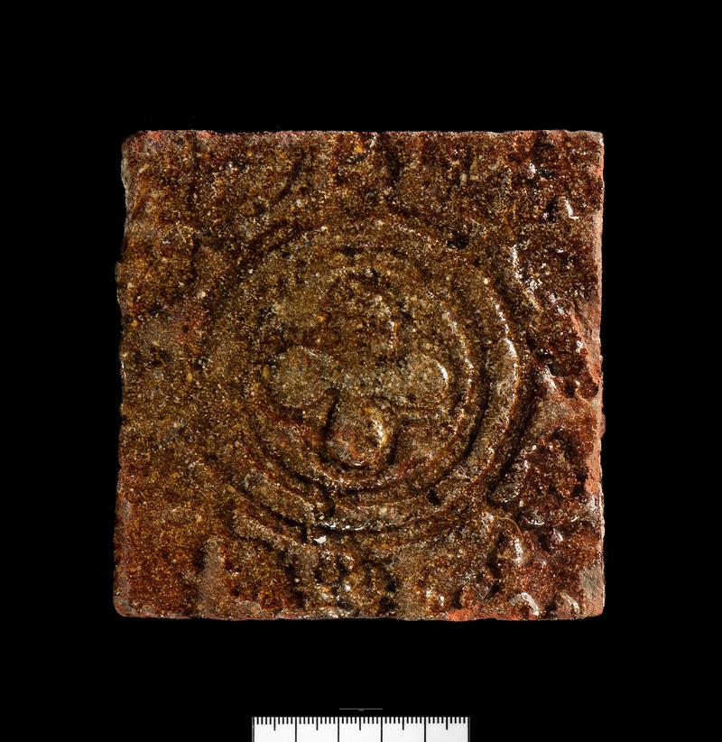 Medieval ceramic floor tile
