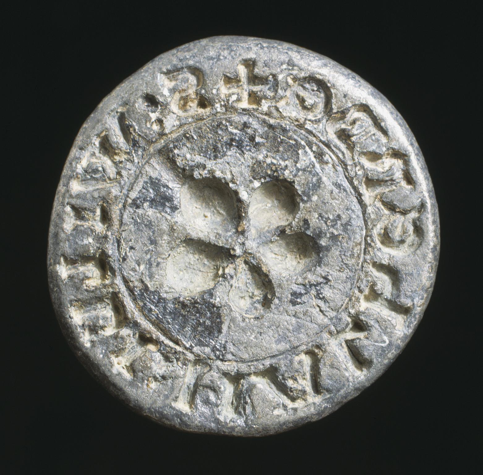 Medieval lead seal matrix: William Malherbe