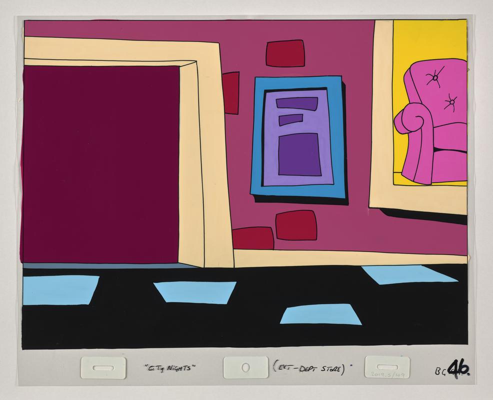 Funny Bones background animation production artwork from episode 'City Nights'.