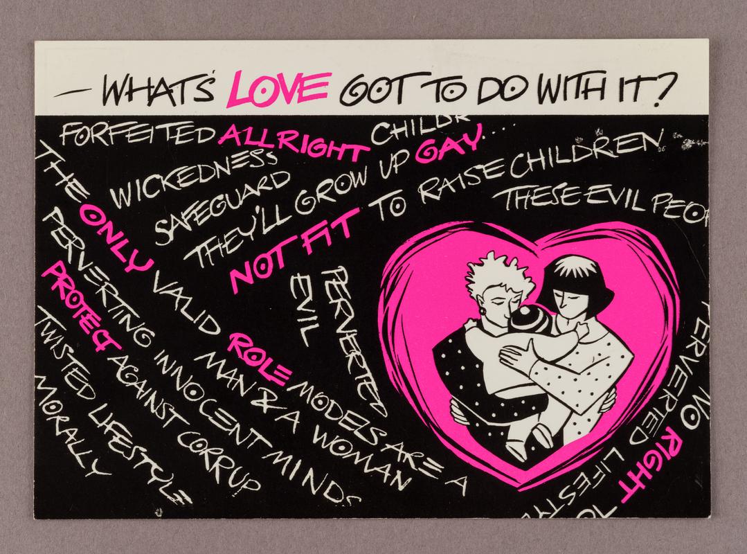 Postcard 'Whats Love got to do with it'