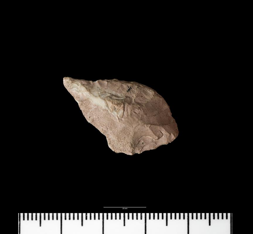 Neolithic flint shaped arrowhead