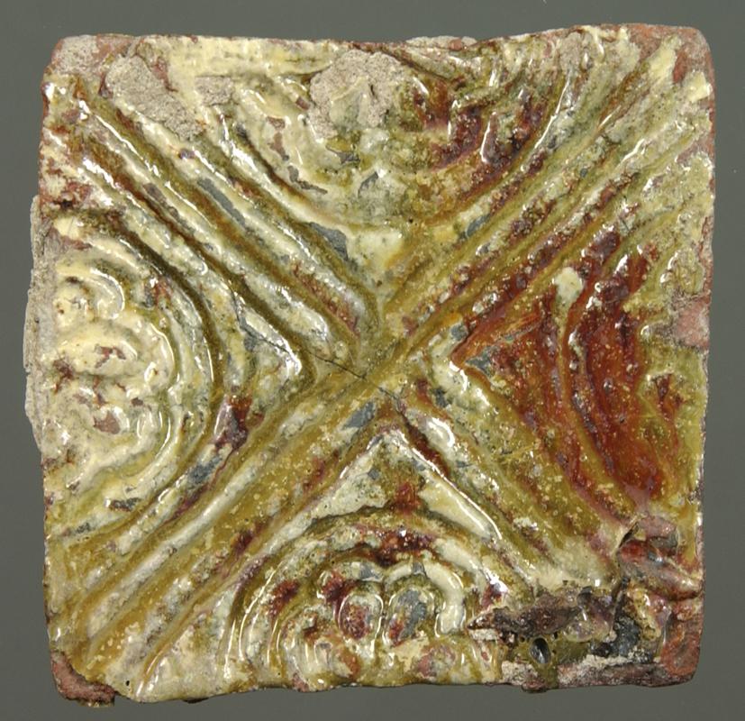 Medieval ceramic floor tile