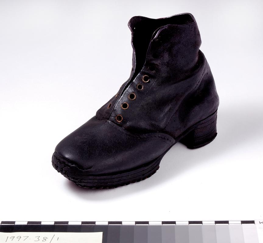 Child's miner's left foot boot