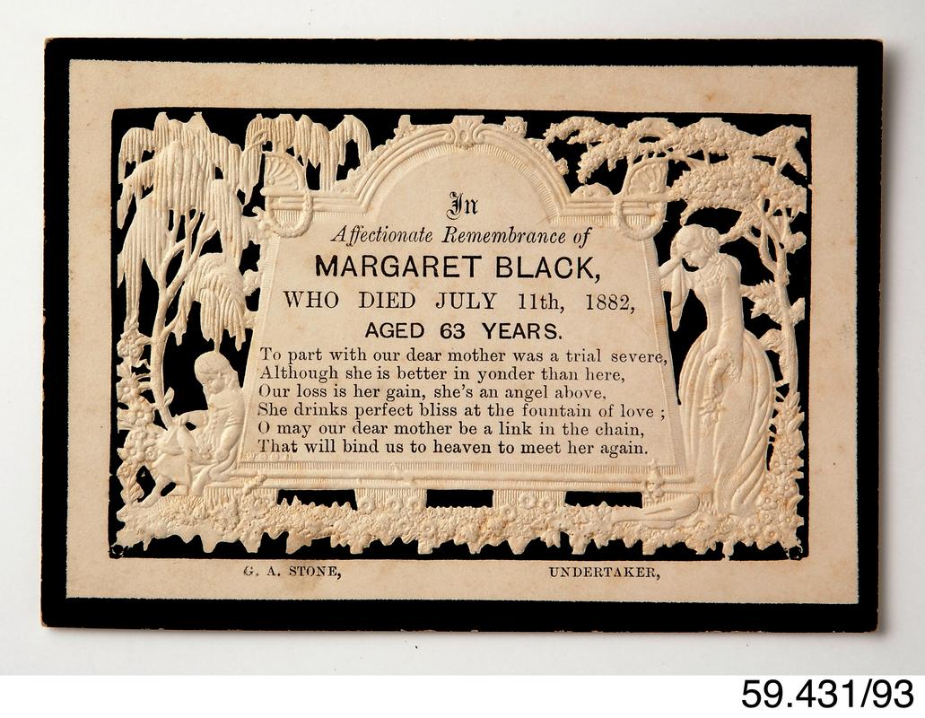 Memorial card