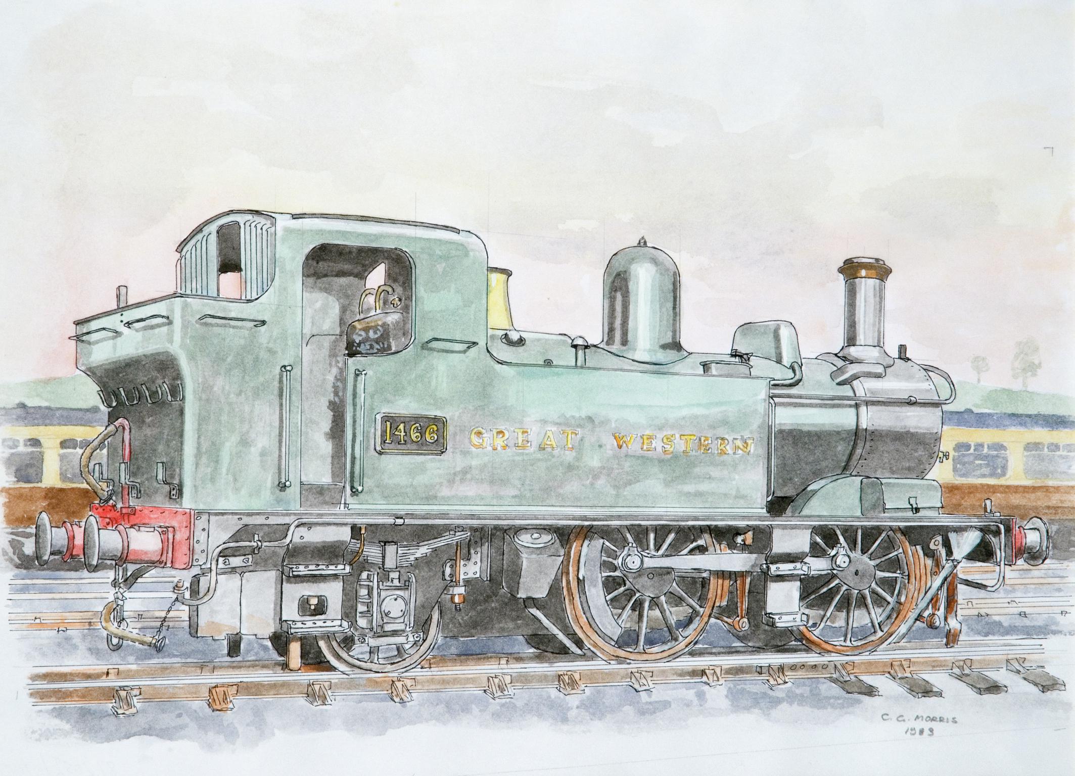 G.W.R. locomotive No. '1466', painting
