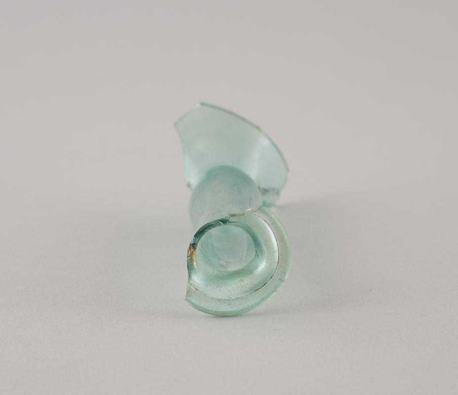 Roman glass flask neck