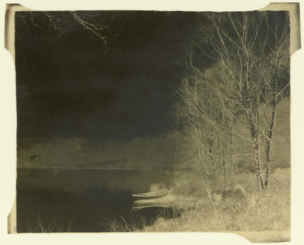 Penllergare, lower lake, paper negative