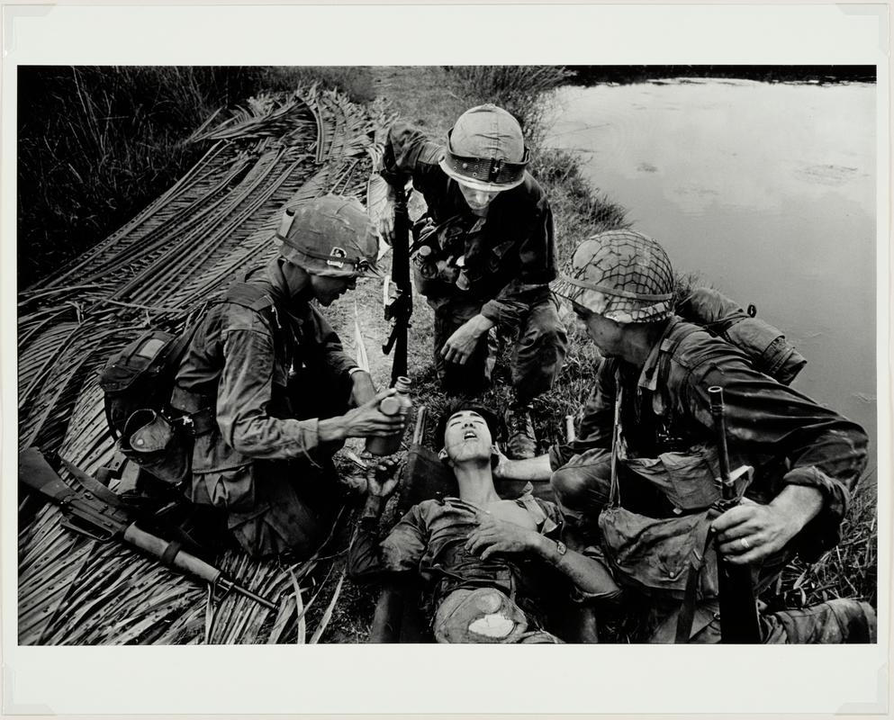G.I's with Wounded Vietcong, 1968