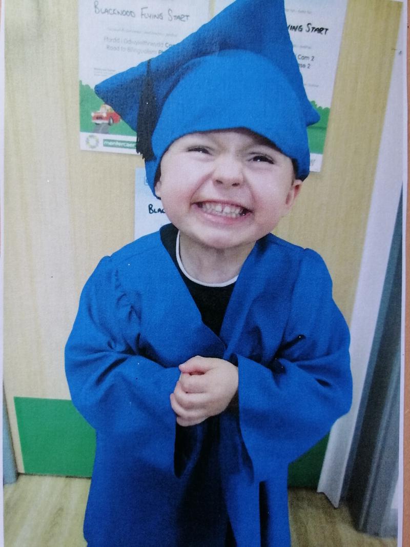 Blackwood Flying Start, Harrison graduated Flying Start early due to covid19 ready to start nursery when schools reopen.