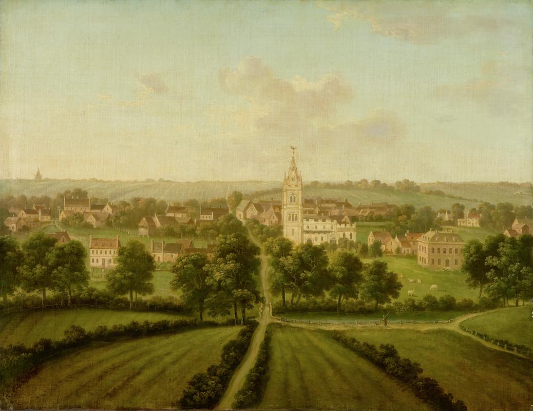Landscape with town