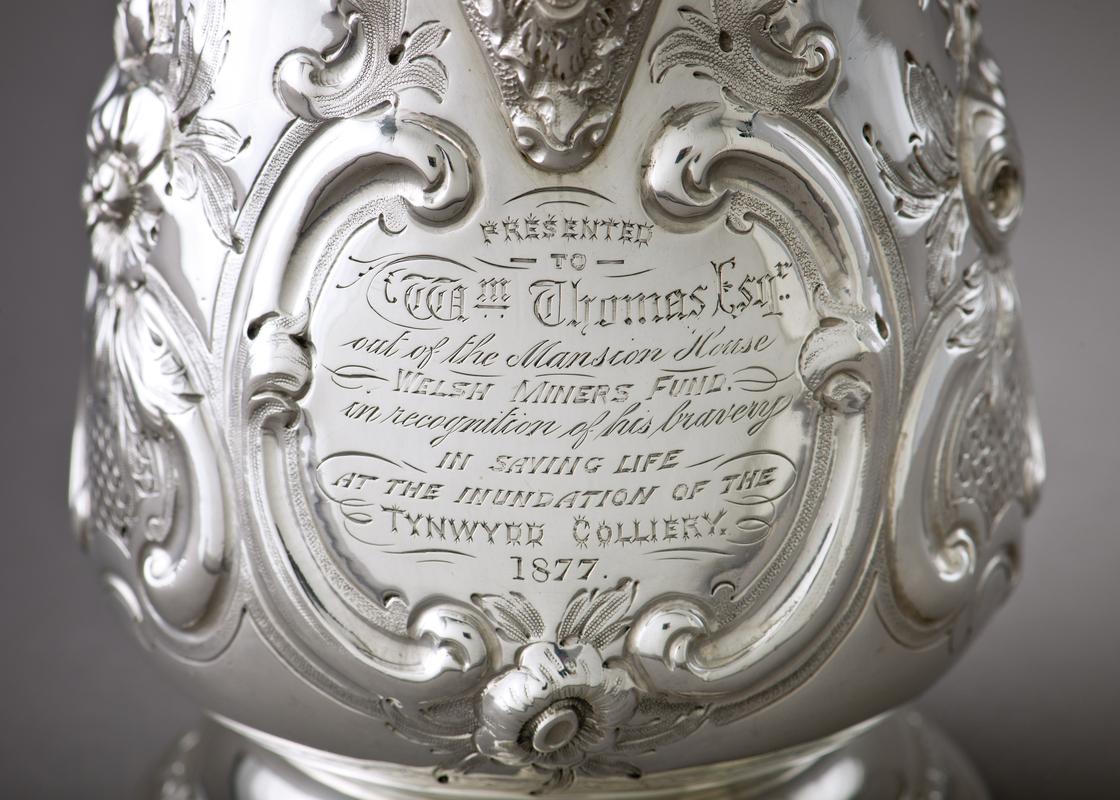 Mansion House Welsh Miners' Fund, silver ewer