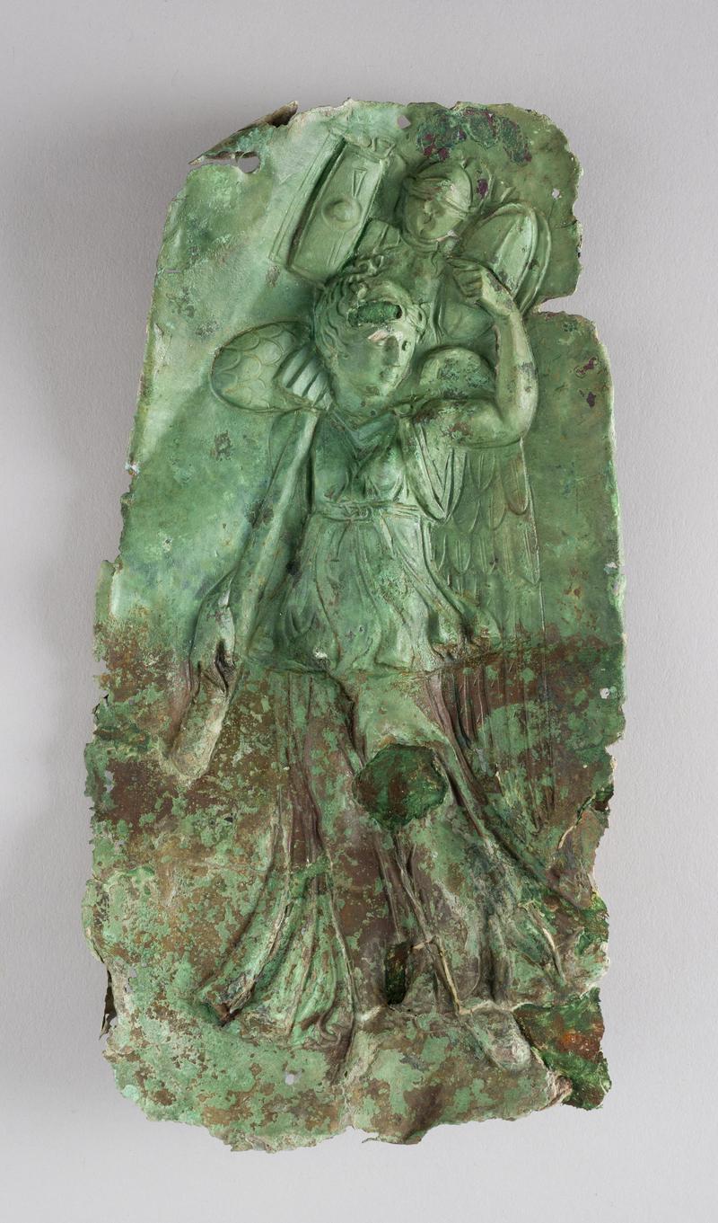 Roman copper alloy plaque depicting Victory