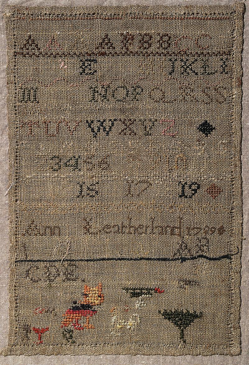 Sampler (alphabet), made in Llanllechid, 1799