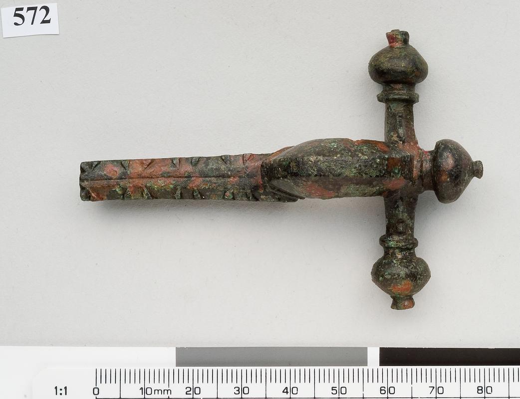 copper alloy crossbow brooch