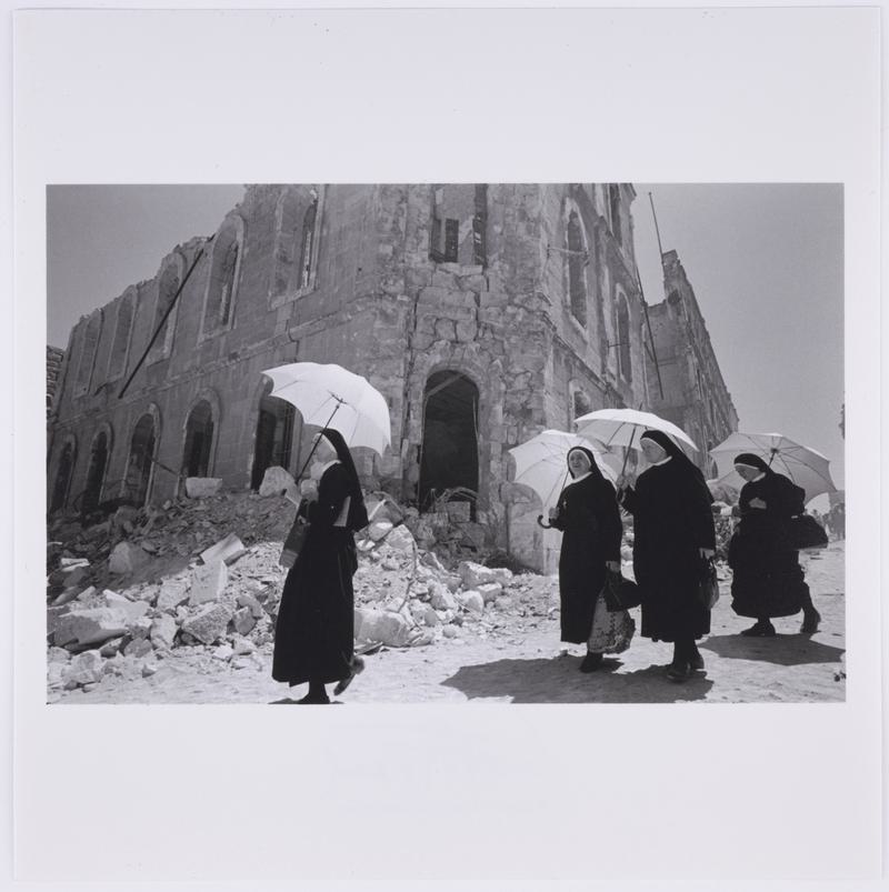 Crossing the former No Man's Land between Israel and Jordan after the Six Day War, Jerusalem, Israel