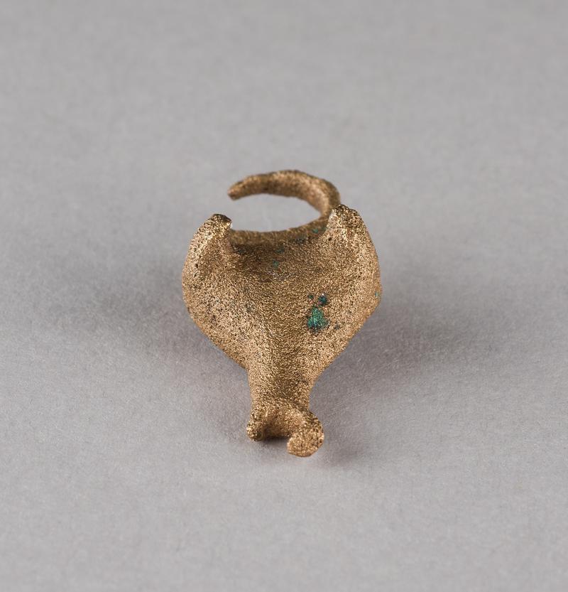 Roman copper alloy ox head escutcheon