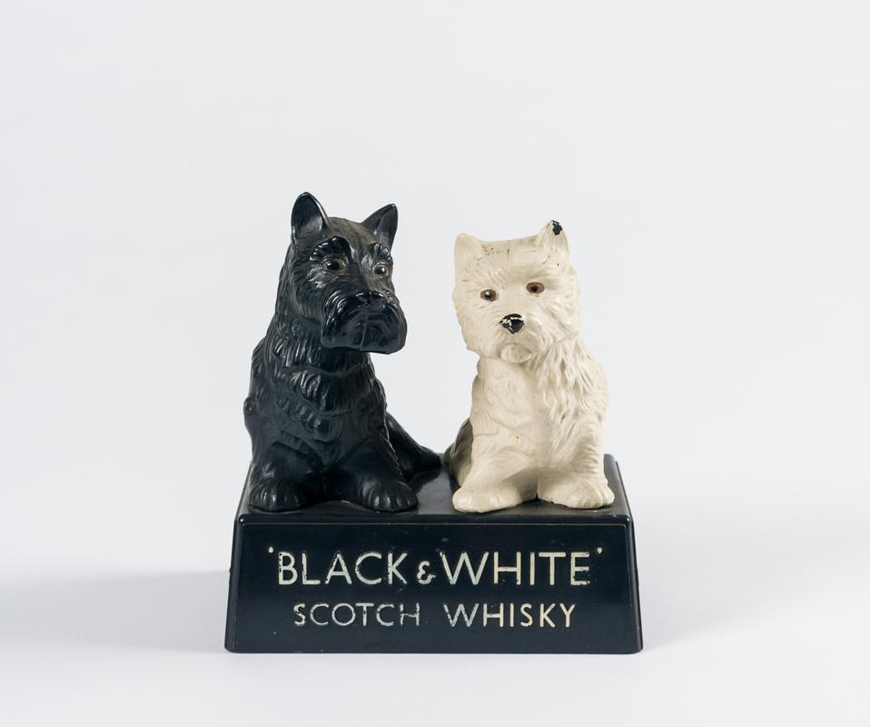 whisky advertisement - Black and white scotch whisky - dogs