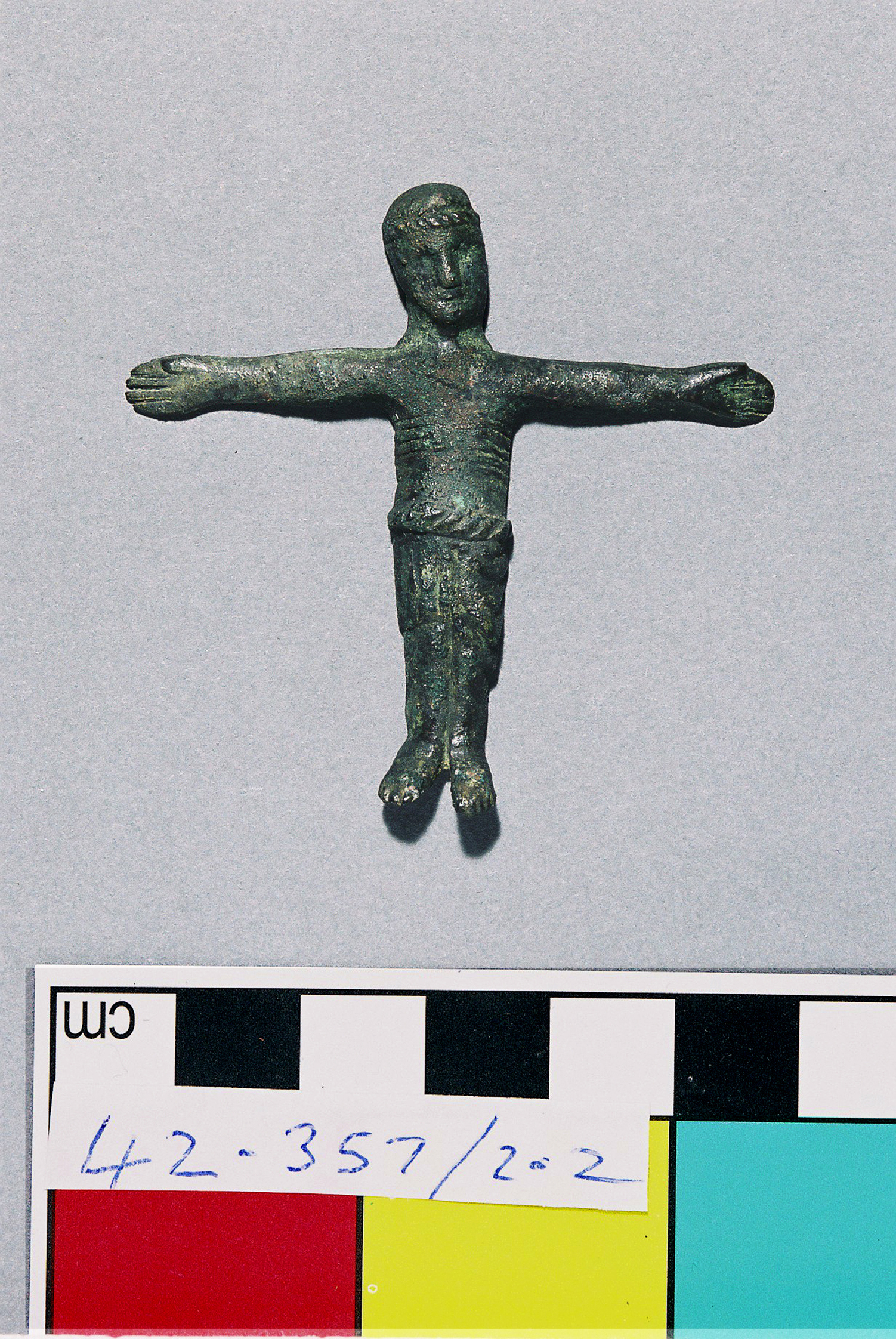 Medieval copper alloy crucifix
