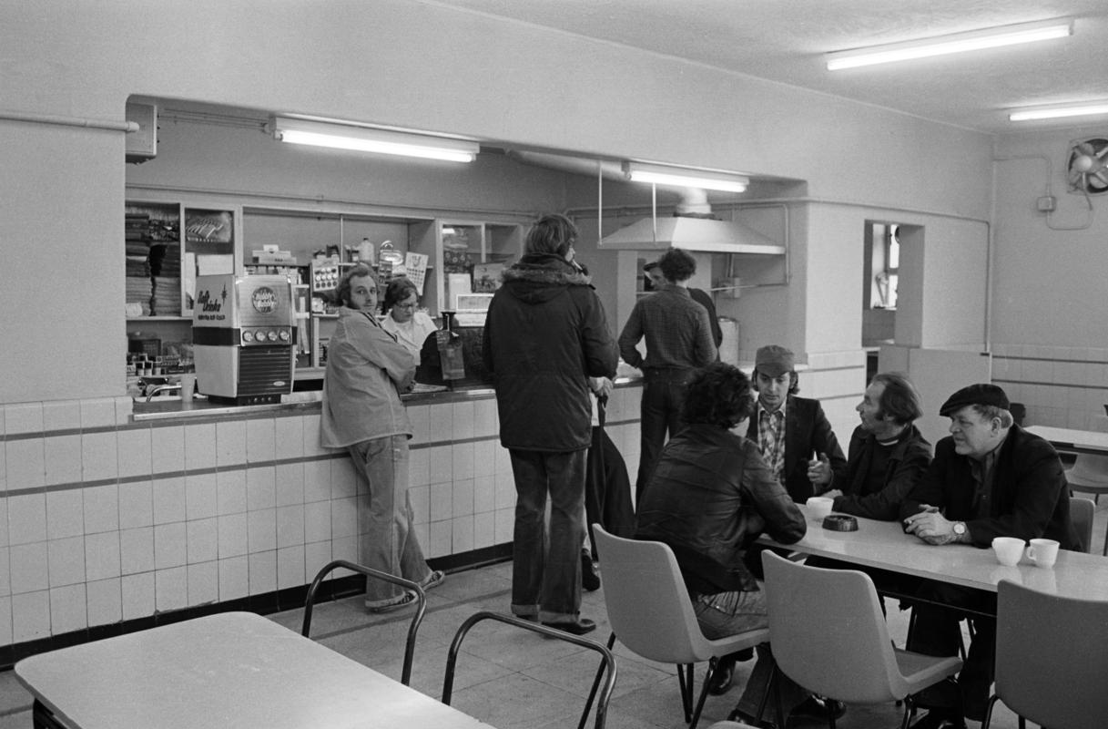 Interior of canteen at Big Pit Colliery.