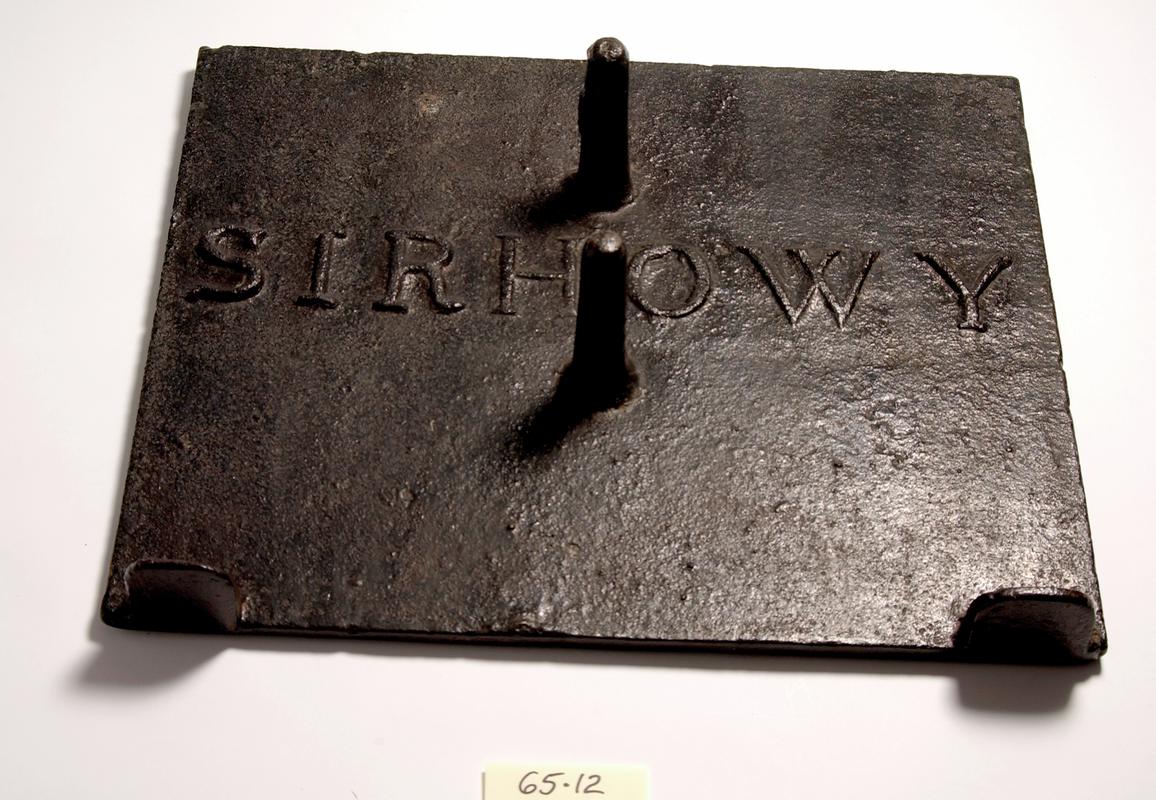 cast iron oven plate 'Sirhowy'