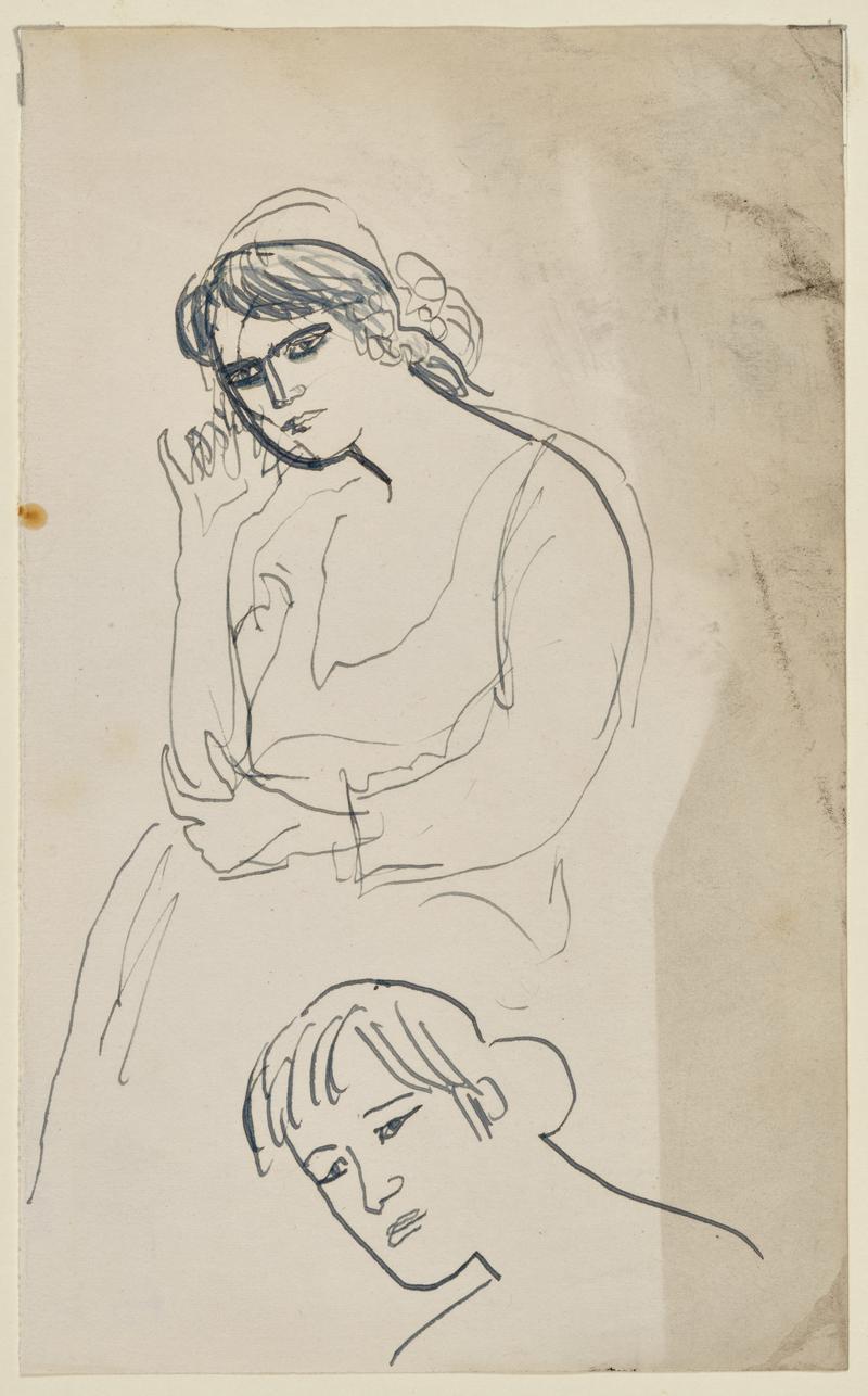 Seated Woman and Head of a Woman