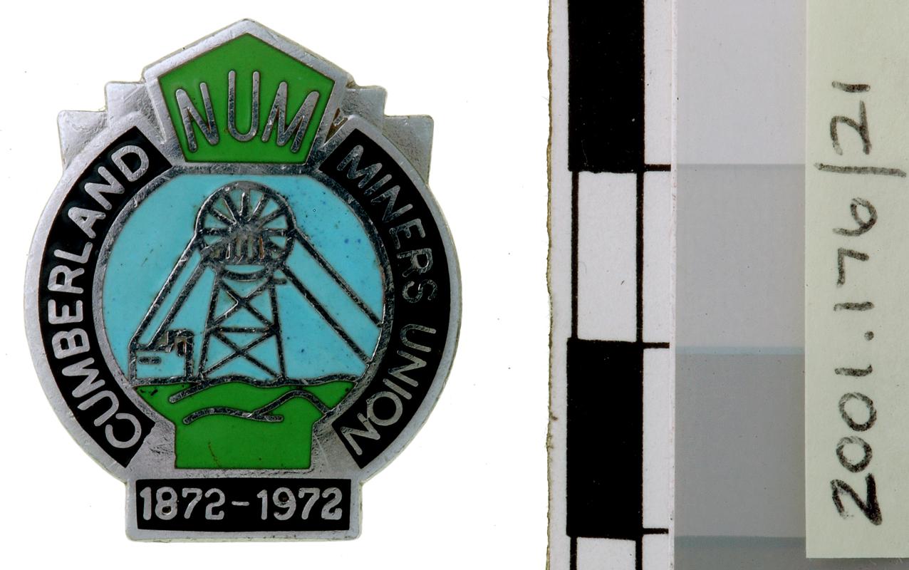 NUM "Cumberland Miners Union 1873-1972" Lapel Badge