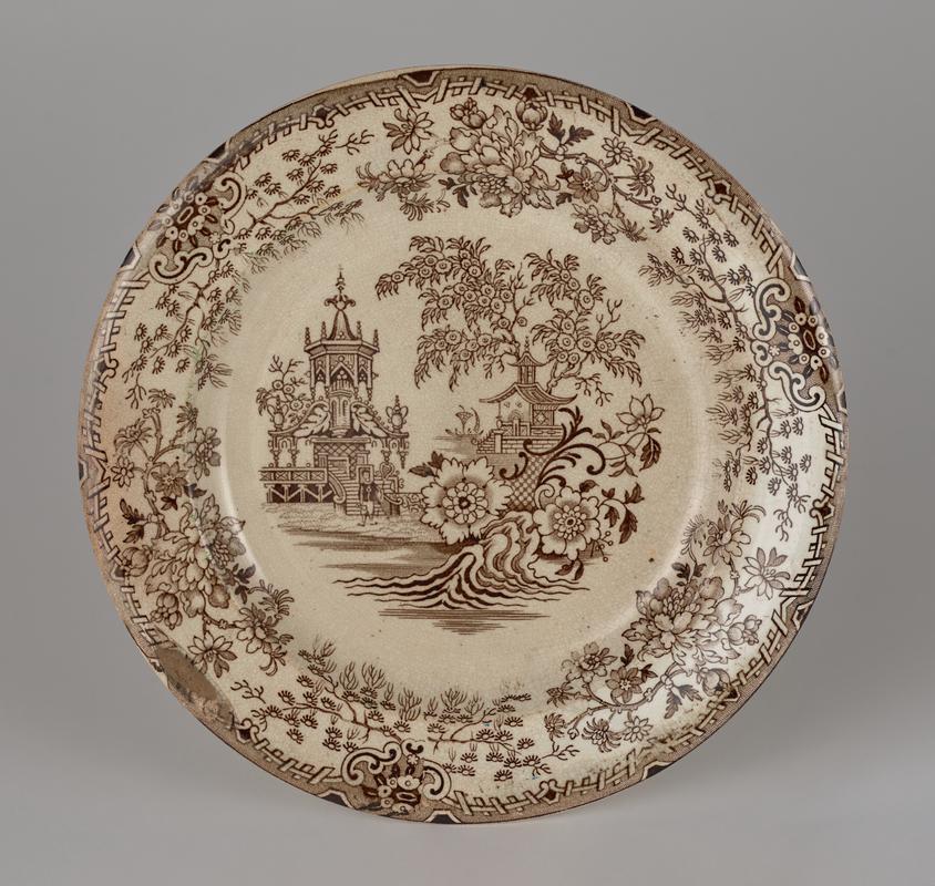 plate, 'Colandine' pattern, c1850-1875