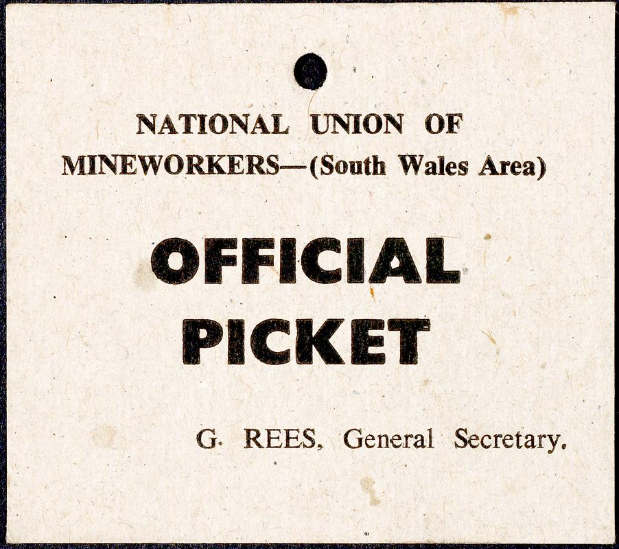 National Union of Miners Picket Badge