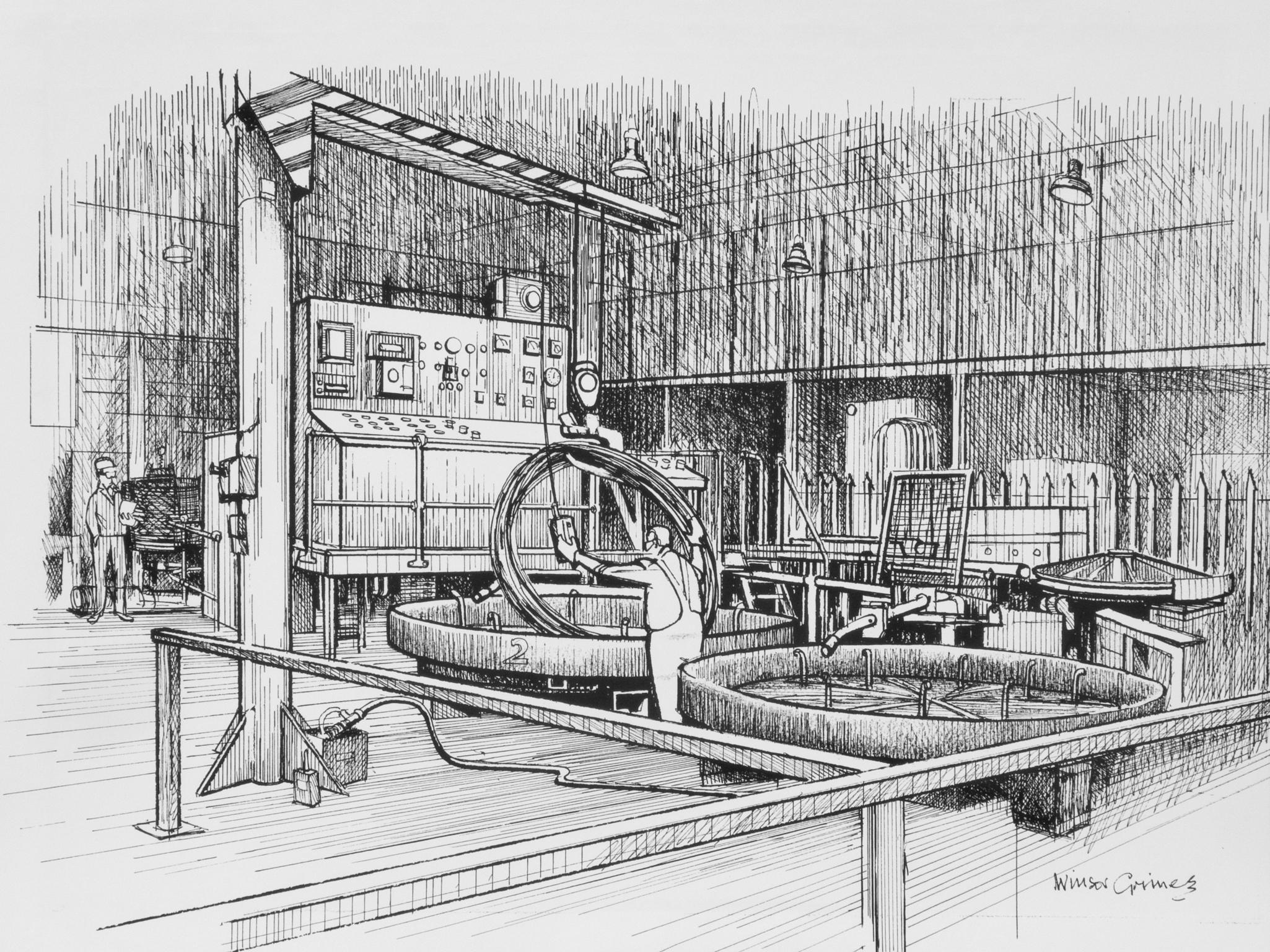 Allied Steel and Wire Tremorfa Works (Castle Wire), print