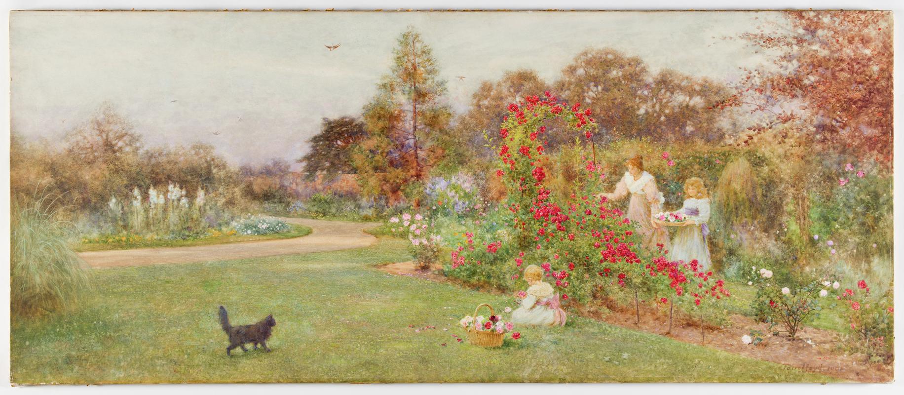Gathering Roses in the Artist's Garden