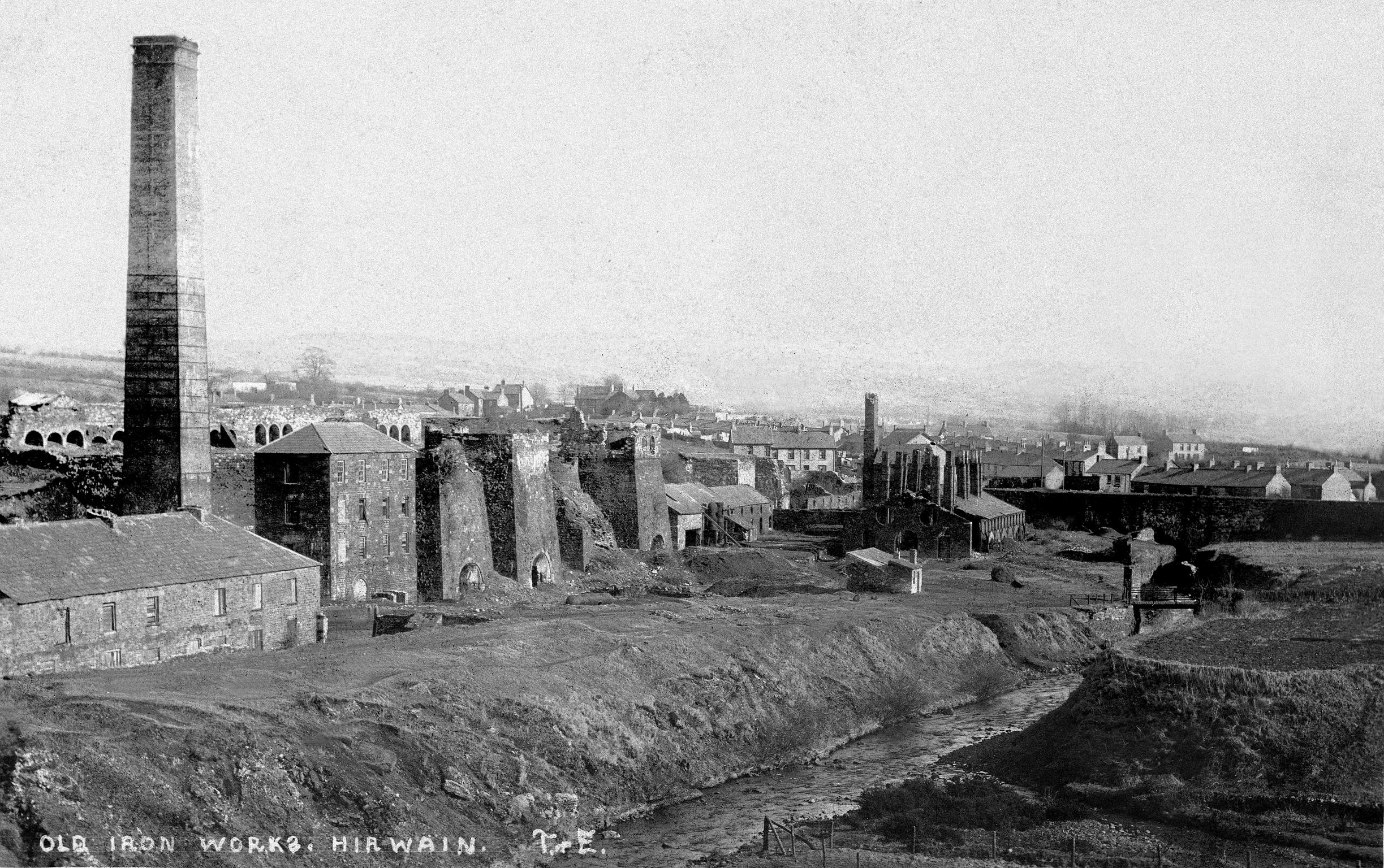 Old Iron Works, Hirwain (postcard)