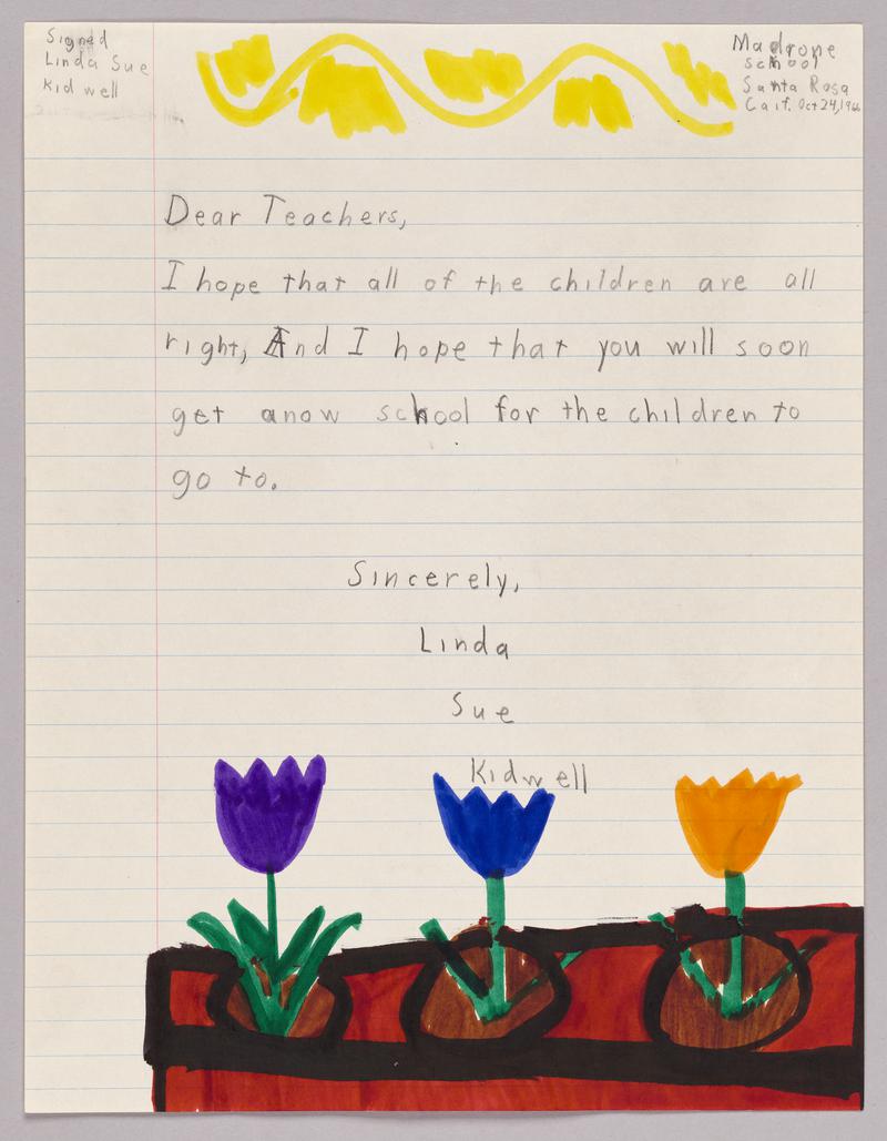 Aberfan, letter