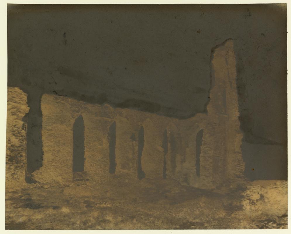 Wax paper calotype negative. Neath Abbey Ruins (1855-1860)