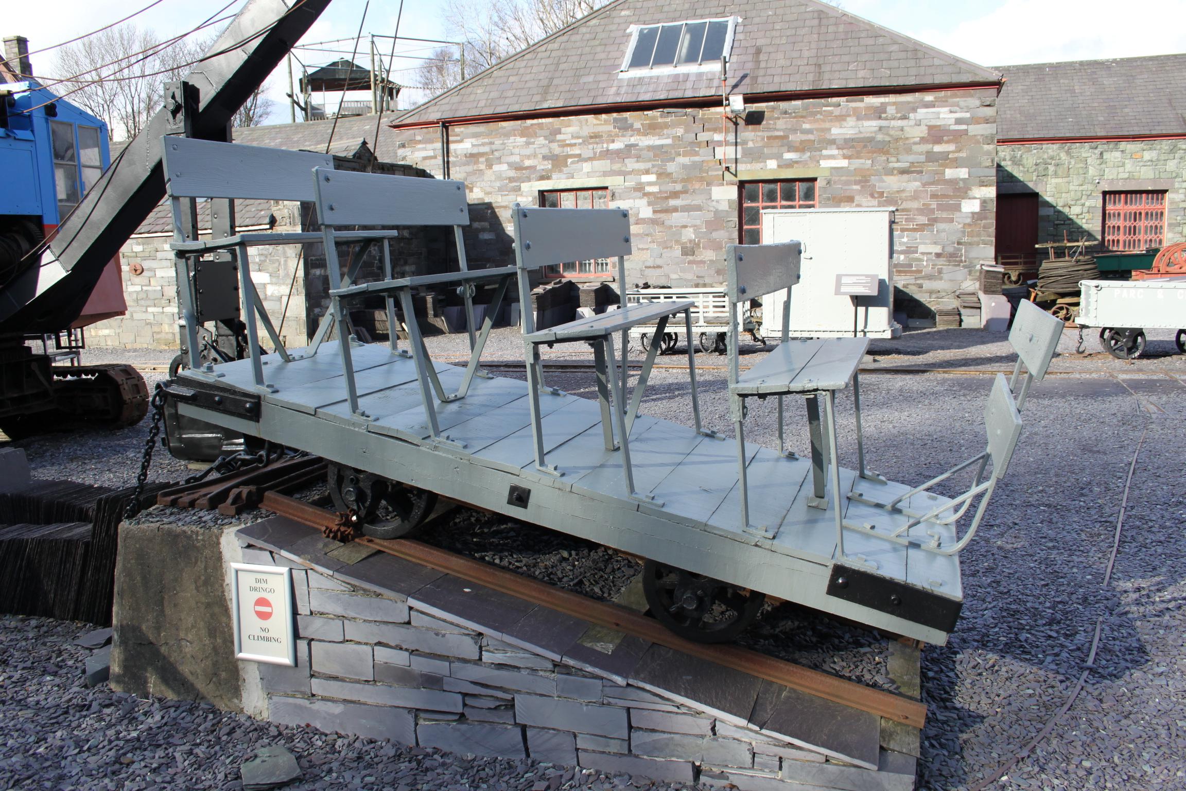 Workmens' wagon used on the inclines
