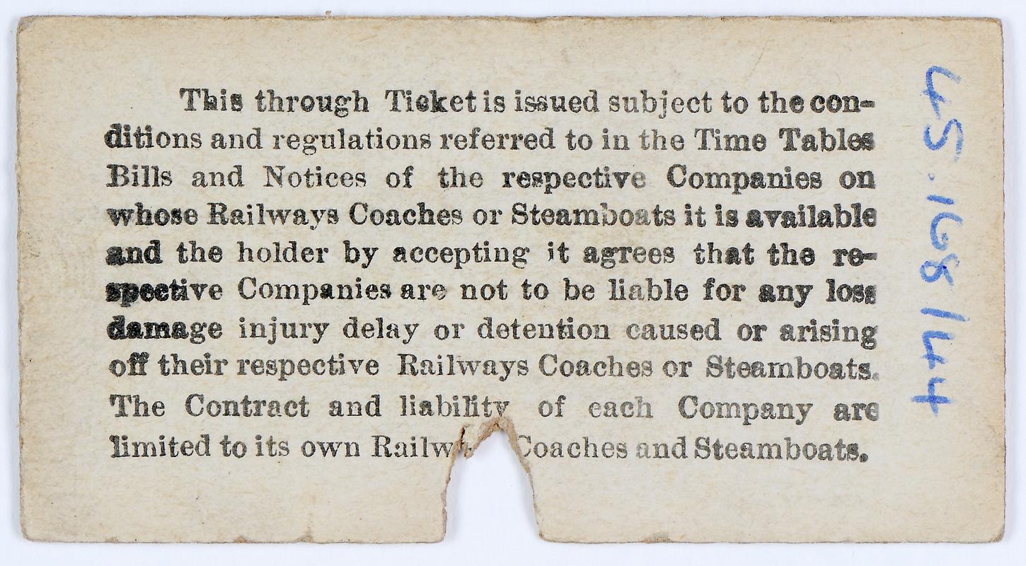 Barry Railway, ticket