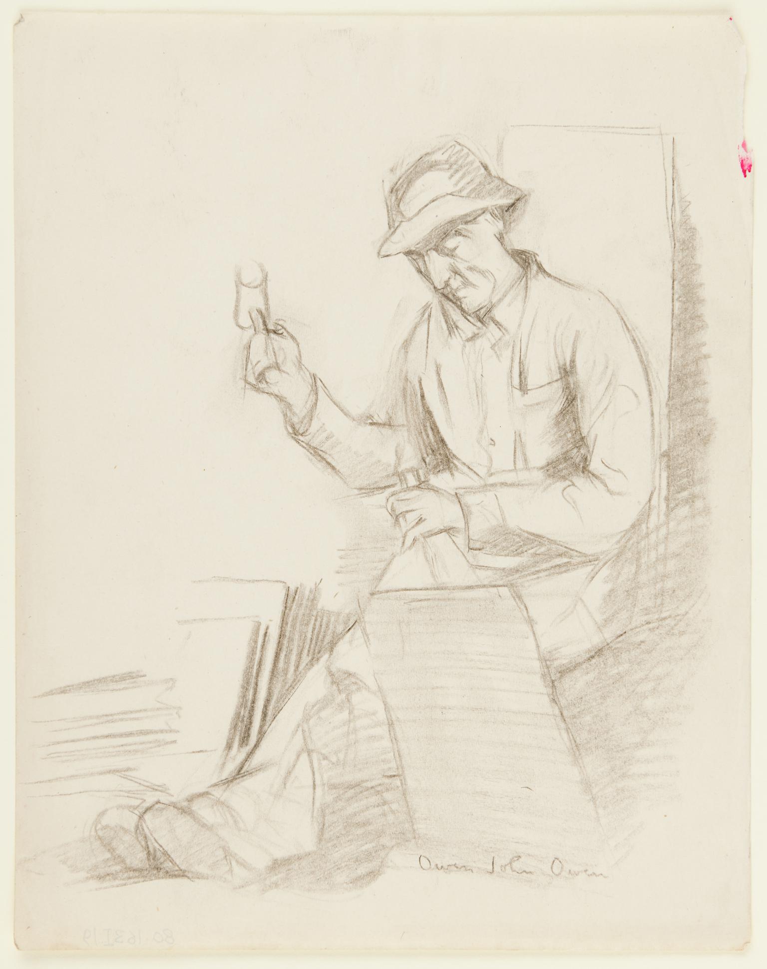 Owen John Owen Splitting Slate (drawing)