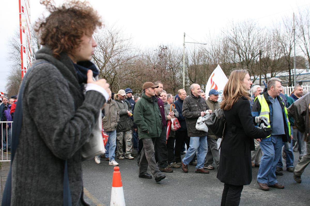 March at Hoover factory, Merthyr Tydfil