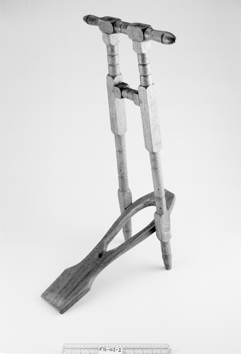 Wooden boot jack, Llanilar, late 19th century